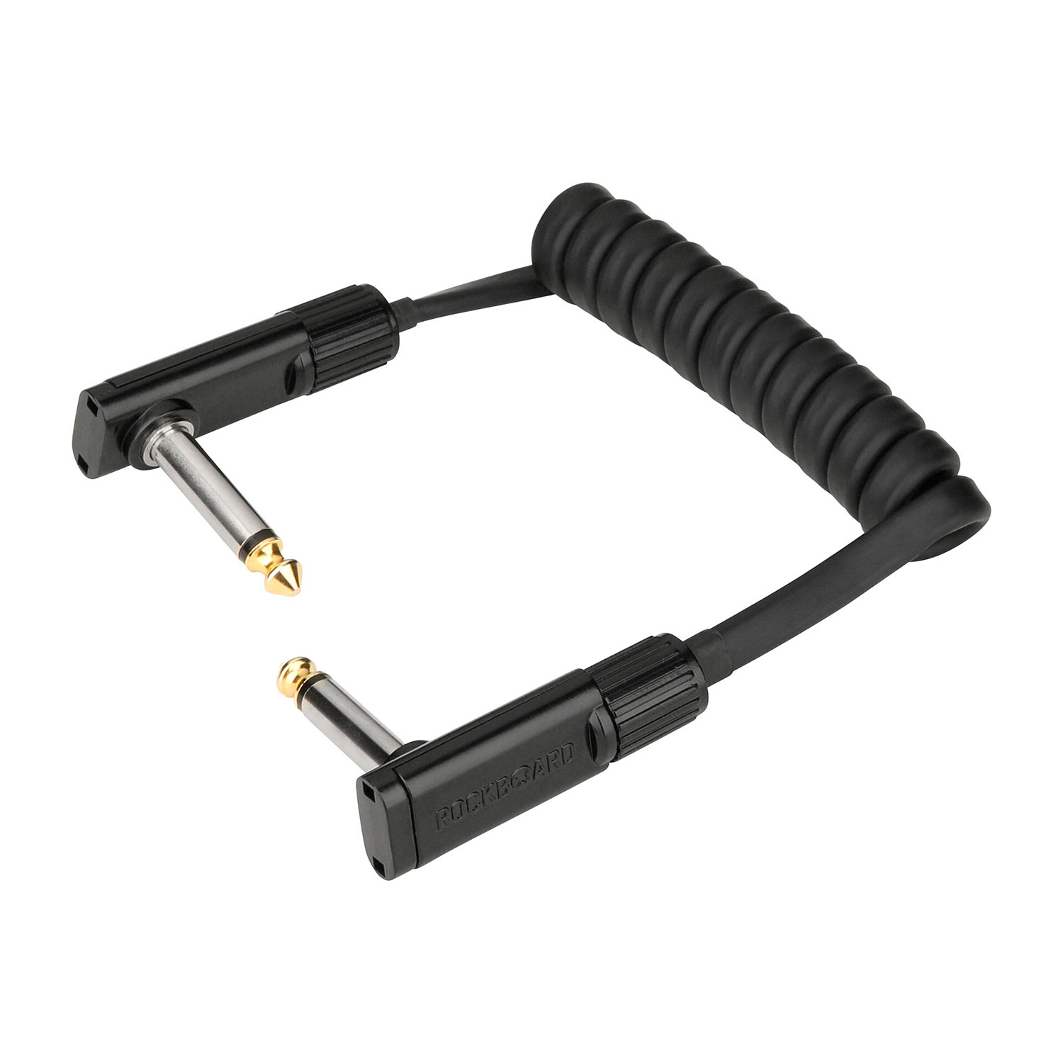 RockBoard Flat Patch Cable Black 50cm spiralato